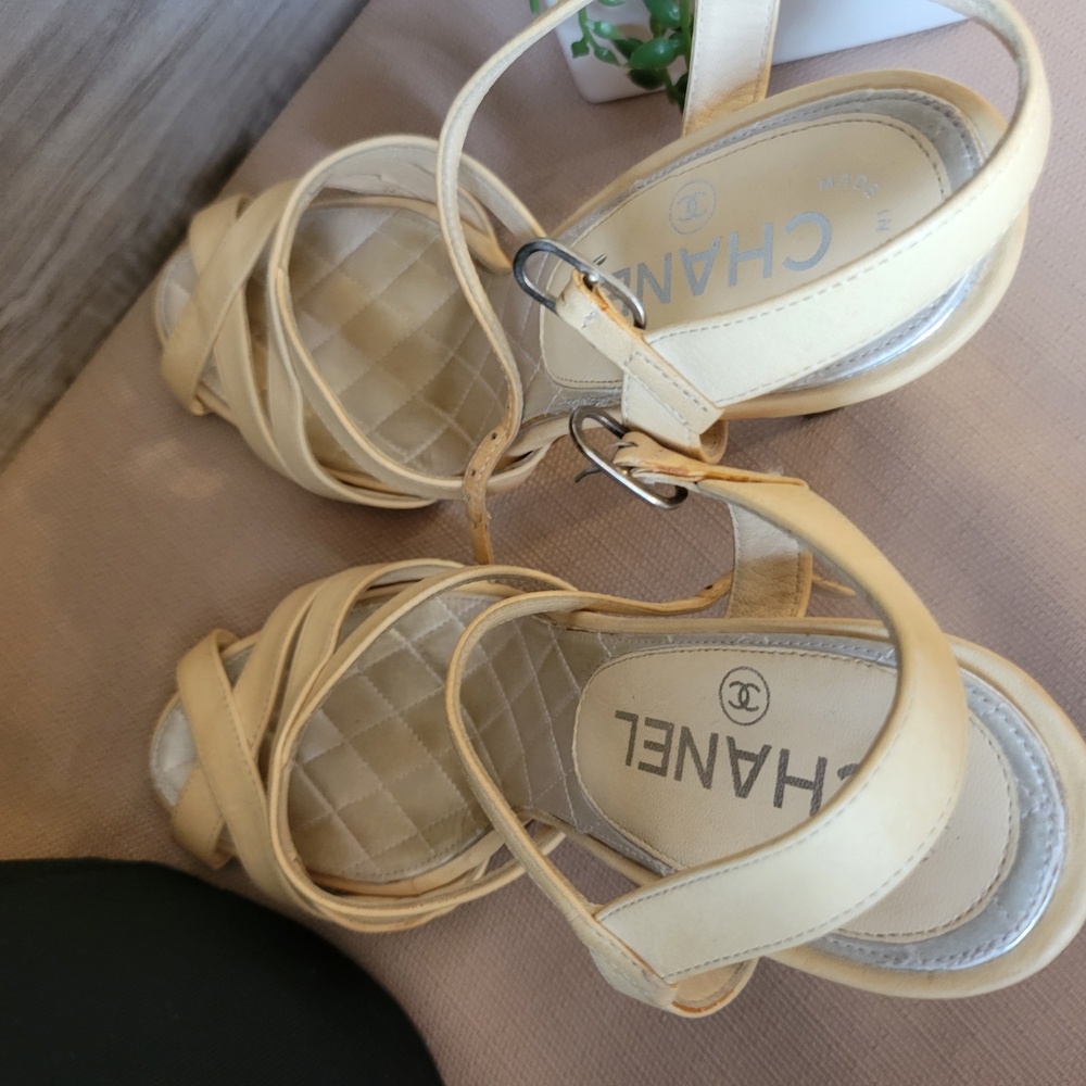 Chanel Women's Tan Sandals - Picture 3 of 11